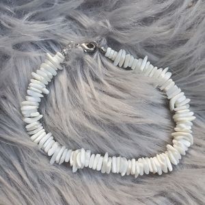White Puka Shell Anklet